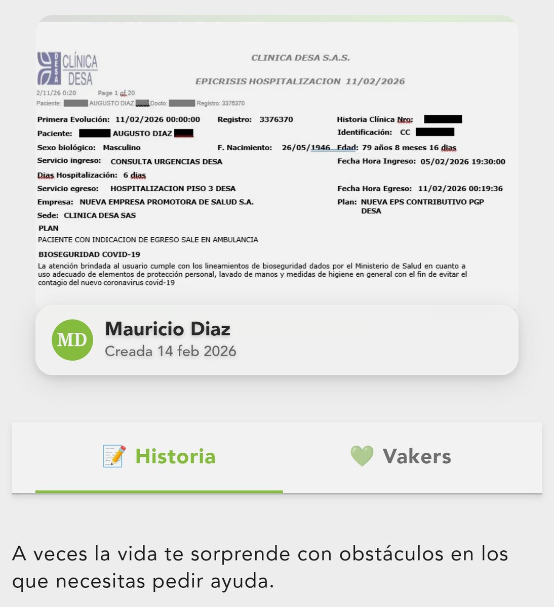 ⚠️🚨NO IGNORAR, POR FAVOR⚠️🚨
#NuevaEPS 

Los molesto con un favor o ayuda, para un amigo que tiene una situación familiar por la falta de entrega de medicamentos, entre otras cosas, por parte de Nueva EPS <a href="/Supersalud/">Supersalud</a>

Su papá (79 años 👴🏼)se fracturó la cadera recientemente y el