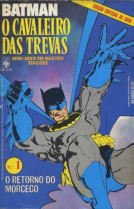 40 anos de o cavaleiro das trevas e de toda a sombra positiva e negativa criada e lançada no mundo dos quadrinhos com seu lançamento.

minha edição foi exatamente essa e, mesmo criança, senti que algo havia mudado significativamente na maneira de encarar quadrinhos.

#Batman