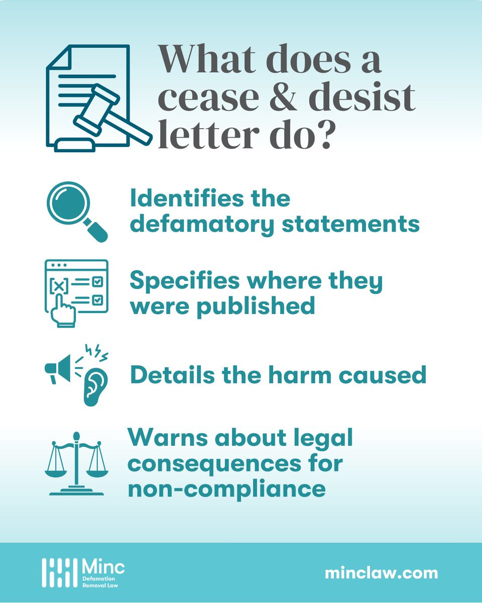 RepLawyer's tweet photo. A cease &amp; desist can be one of the most effective and efficient ways to resolve a defamation matter. Learn what works &amp; what doesn't. https://t.co/eWO5TYxxir