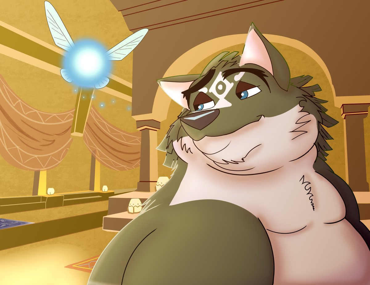 "by the goddess! don´t you think you have put on some pounds "hero"?" 
The lost fairy reply to Link
(part of a Zelda AU I have, a second edit will come to Patreon once it is open at the end of March)