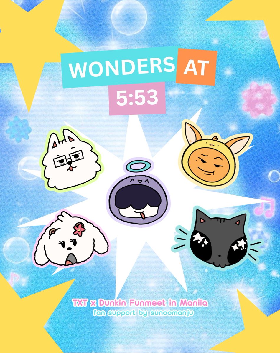 sunoomanju's tweet photo. ᯓ ✦ wonders at 5:53 txt funmeet

ppulbatu holo stickers >ヮ<

★ march 8, 2026 @ moa arena
★ 2:1, limited qty only
★ like &amp; rt (optional)
★ will be randomly distributing 

see you on d-day moahals !!

#DunkinPH_TXT #DunkinPH_WondersAt553 https://t.co/bOSlR9rzZ0