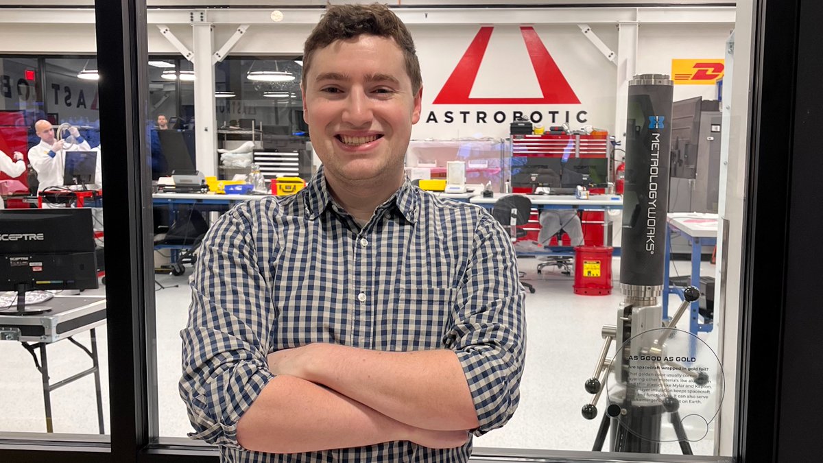 Russell Schwartz (B.S. '22, <a href="/math_umd/">UMD Math Department</a>, <a href="/umdcs/">UMD Department of Computer Science</a>) is taking space exploration into the future as a senior perception software engineer for <a href="/astrobotic/">Astrobotic</a>.

He developed robotics and navigation systems for the upcoming Griffin-1 mission to the moon ➡️ go.umd.edu/schwartz