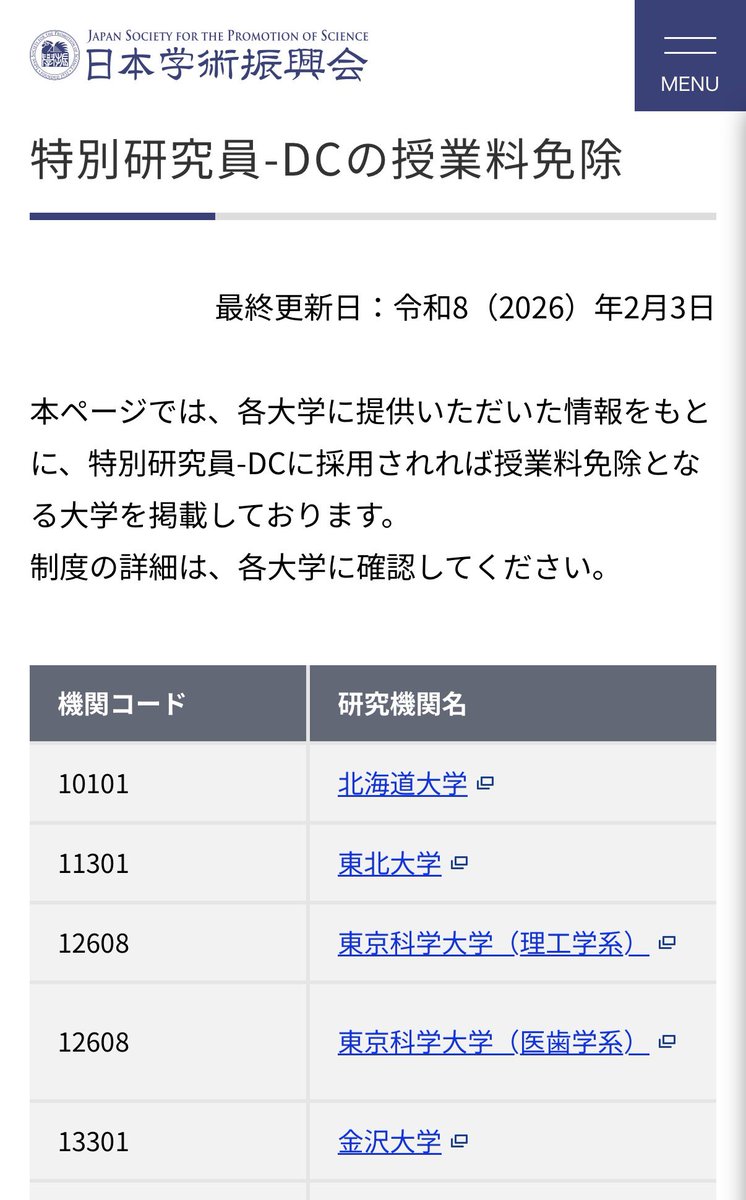 jsps.go.jp/j-pd/dcsupport…
めっちゃいい情報が掲載されてた。
学振と授業料免除。