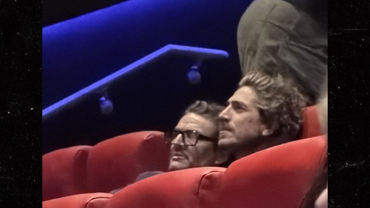 Pedro Pascal &amp; Rafael Olarra watch "Wuthering Heights" together in a movie theater 🥰 tmz.me/de2dqVz