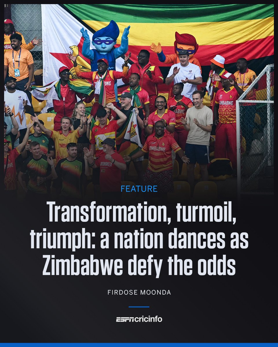 They were dancing in the stands in Pallekele and you can be sure they were dancing in the bars and maybe even the streets in Harare, Bulawayo, Mutare and Masvingo.

After years of turmoil, exclusion and near collapse, Zimbabwe have reignited belief across a nation that knows how