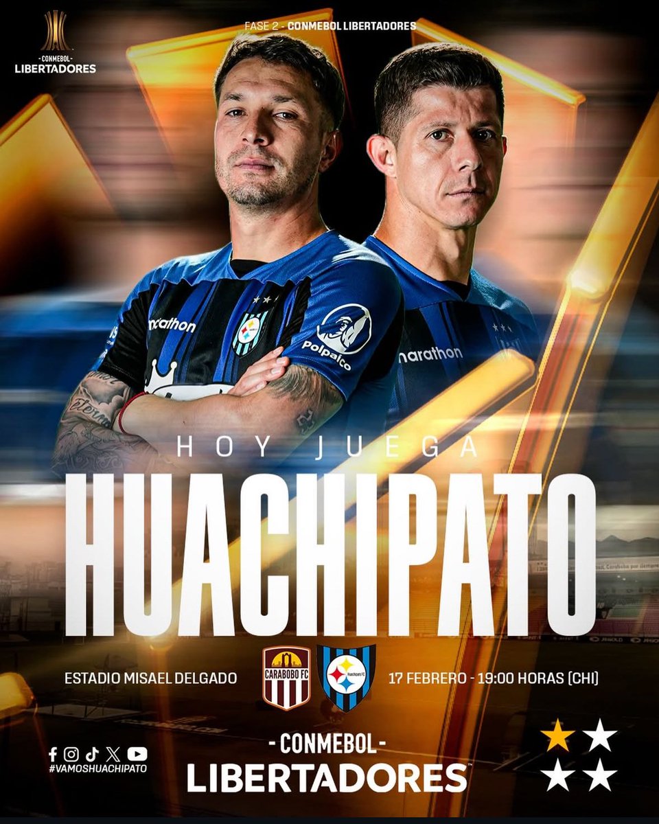 _TecnoMAS's tweet photo. ******** COPA LIBERTADORES ********
#CONMEBOL
#ConmebolLibertadores
#CopaLibertadores
#CopaLibertadores2026
#Carabobo
#Huchipato
#SomosMAS
#TecnoMAS
๐ฒ๐บ๐ป๐ฅ๏ธ
๐ DEPORTES | DISNEY+PREMIUM ARGENTINA - FOX SPORTS ARGENTINA
๐ 19:00 HRS ๐จ๐ฑ | ๐
17/02/2025
๐๏ธ MISAEL DELGADO, CARABAO | VENEZUELA