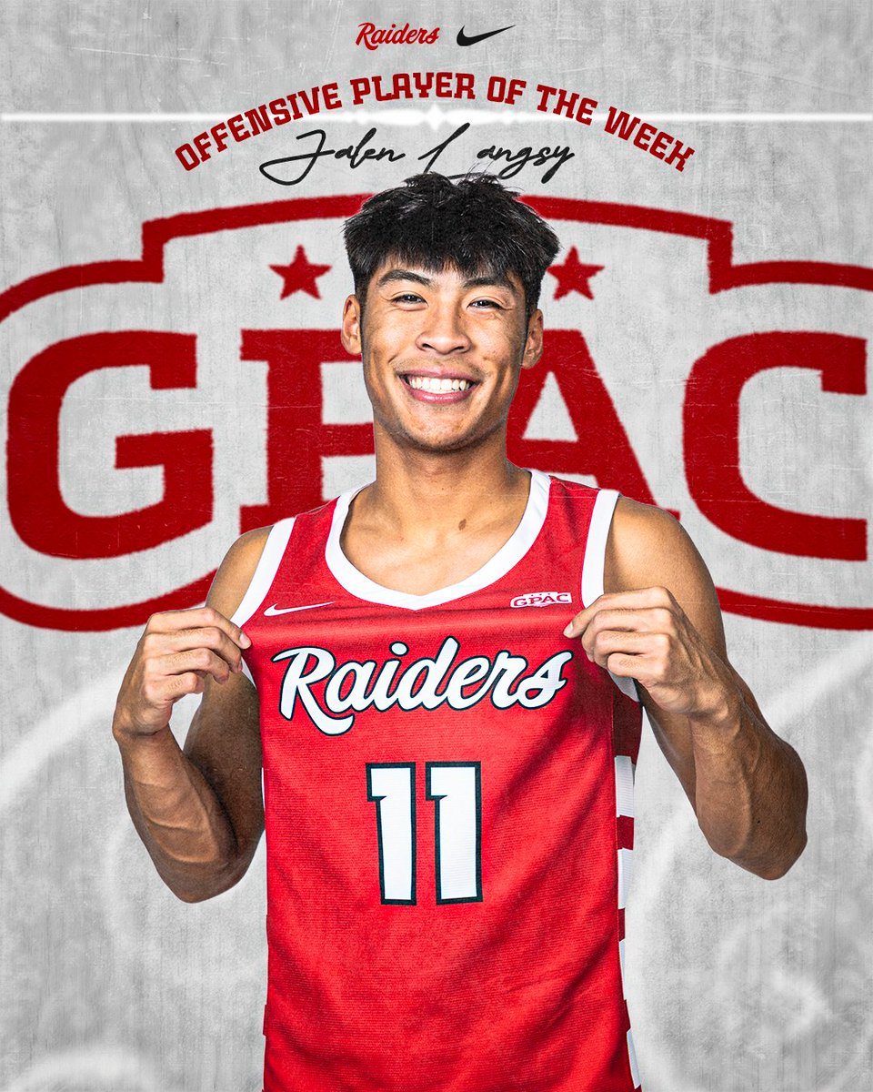 For the fourth time this season, Jalen Langsy is your GPAC Offensive Player of the Week!

📰: nwcraiders.com/news/2026/2/17…

#RaidersStandOut