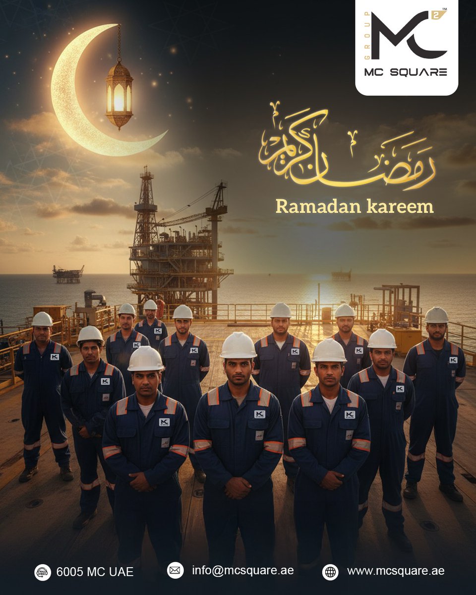 mcsquareae's tweet image. Ramadan Kareem 🌙
Committed in work. United in faith. Blessed in Ramadan.

#RamadanKareem #Ramadan2026 #MCsquare #UAEBusiness #UAE #RamadanInUAE #Teamwork #Commitment #OilAndGas