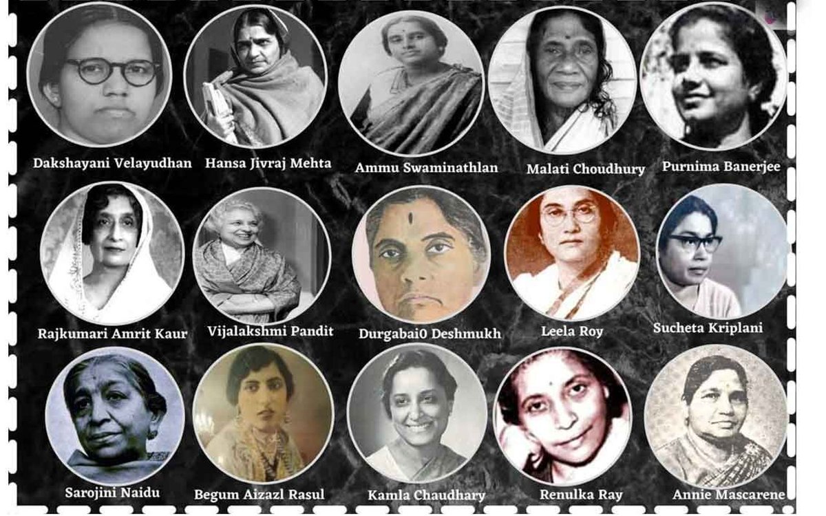 अगर संविधान और अम्बेडकर जी ने ही महिलाओं को पढ़ने का अधिकार दिलाया,
तो ये 15 पढ़ी-लिखी महिलाएं, जो संविधान बनाने वाली संविधान-सभा की ही सदस्य थीं, उनको पढ़ने का अधिकार किसने दिलाया?👇
😂😂😂