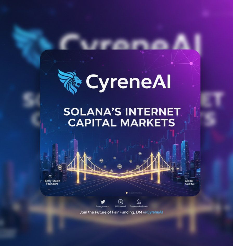 MonayemHub's tweet photo. CyreneAI &amp; The Future of Solana’s Internet Capital Markets
 🚀 The era of uncapped ICOs is ending.
Huge raises used to mean massive dumps and project death. Solana needs Internet Capital Markets (ICM)—where funding is transparent, fair, and sustainable.
Enter @CyreneAI. 🧵👇 https://t.co/arIPQr5xgl
