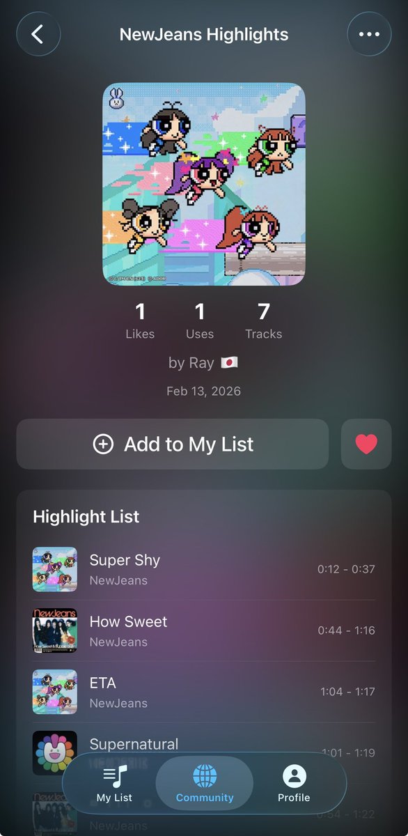 Sabique_app's tweet photo. Check out this Highlight List 🎵
🎧 NewJeans Highlights
・Super Shy
・How Sweet
・ETA
...
#Sabique #HighlightList #AppleMusic
https://t.co/jpulN7HPo1 https://t.co/oUegGbqfkv