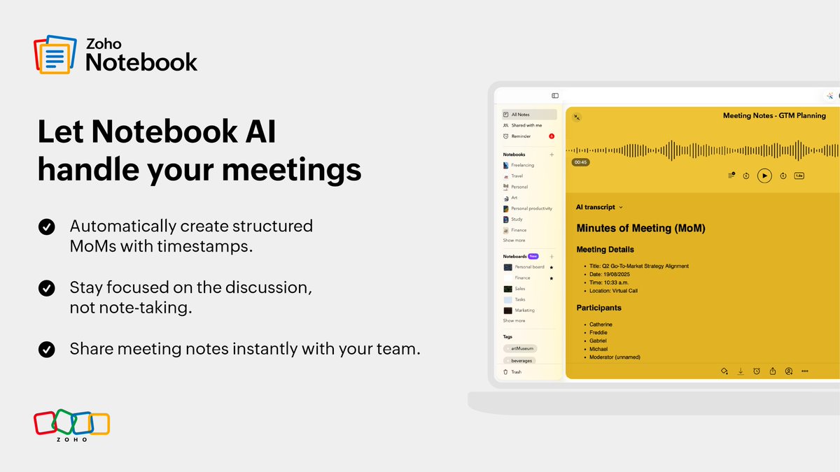 Zoho Notebook tweet media