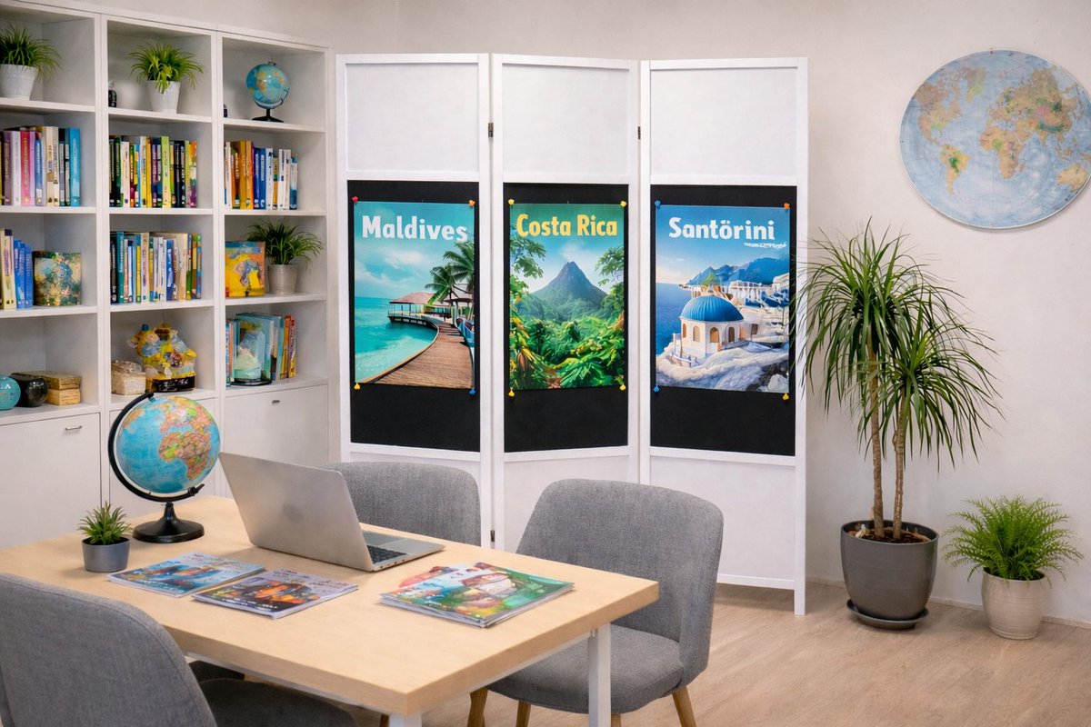 Professionele presentatie én privacy in één oplossing.
Dit 3-delige kamerscherm met prikbord is perfect voor reisbureaus, showrooms, kantoren en scholen. bit.ly/4aVCW00 #scheidingswand #prikbord #zakelijkinterieur #retaildesign #kantoor #winkel