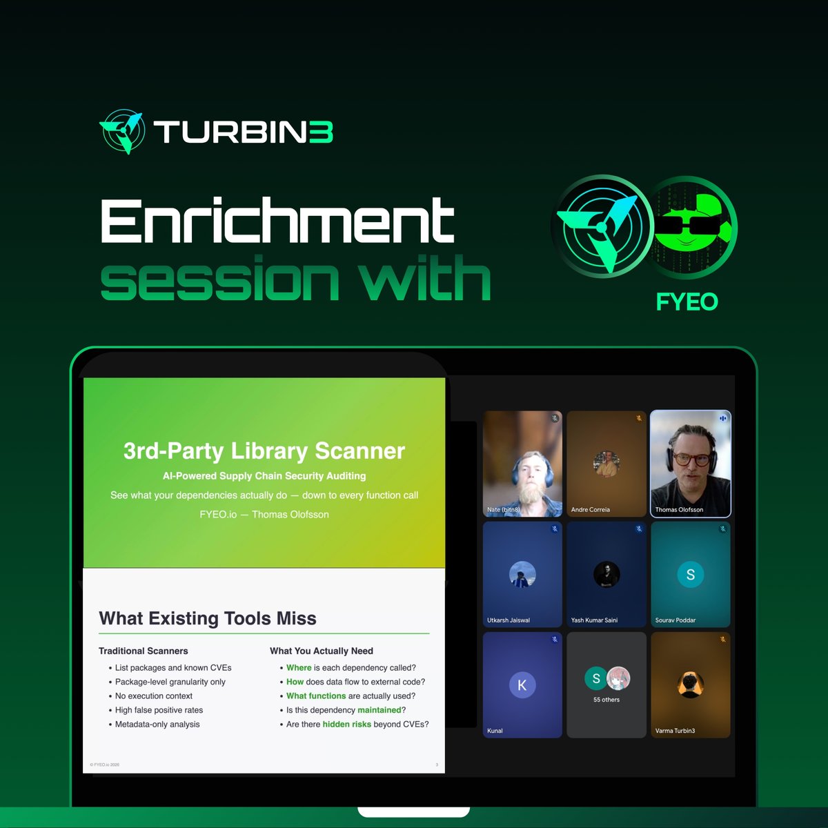 70+ builders deep in an enrichment session with Thomas <a href="/skjortan/">Thomas Skjortan O</a> from <a href="/goFYEO/">FYEO</a> 🔥

Strong energy, great discussions.
Thank you FYEO for the insightful session..!