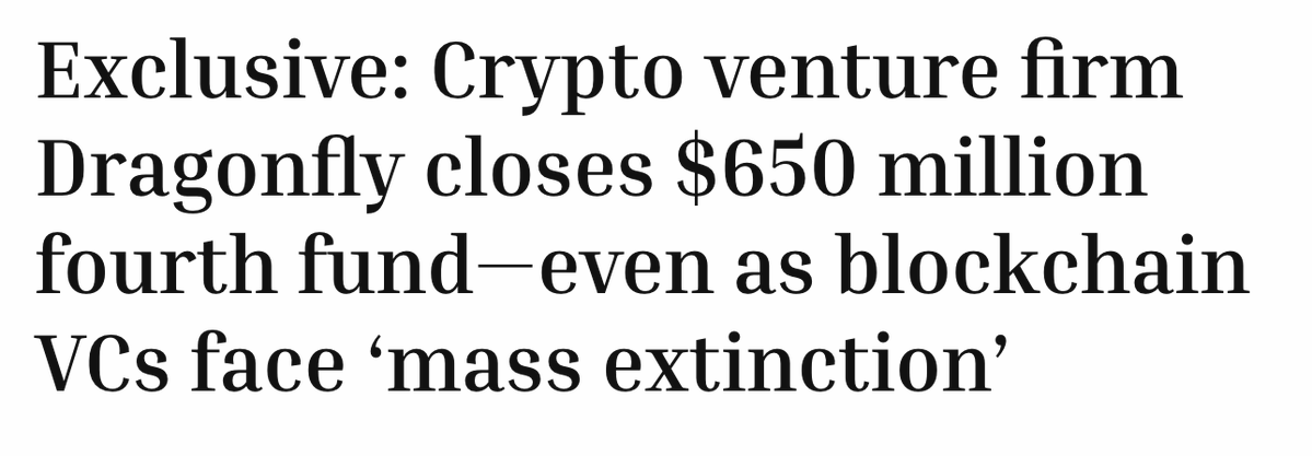 🤯🤯🤯

Dragonfly just raised $650M. 

At a 2% management fee, thats $13M/yr in guaranteed fees paid to managers. Venture fund business model is undefeated.