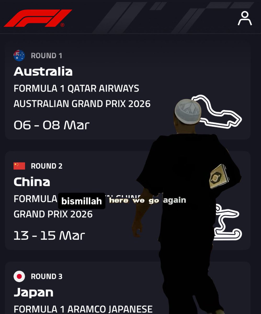 new f1 season + ramadan overlap this is a test from Allah i am doomed to fail