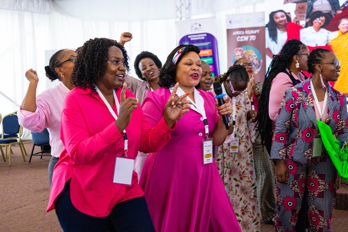 FemnetProg's tweet photo. The baton handover from Botswana 🇧🇼 to Ghana 🇬🇭 is more than a ceremony — it is continuity.

It signifies that African feminist movements are not moments, they are momentum.

Each host country carries forward strategy, solidarity, and the collective voice shaping #CSW70.

🔥 We don’t start over. We build forward.

#AfricaDisruptCSW70