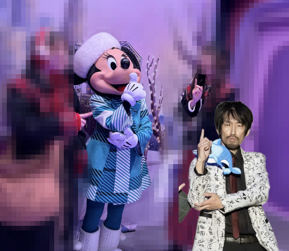 ma_gome_na's tweet photo. ミニーにおすすめのポーズ聞いたらこのポーズし始めたから、(川北さんのポーズだ…)と思いながらルンルンで友人と真似したらミニー普通にポーズ考えてるだけだった。 https://t.co/jo9SQ1rHtf