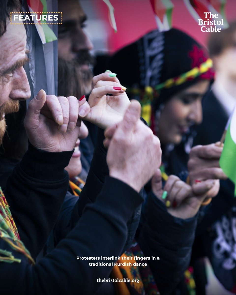 TheBristolCable's tweet photo. As attacks intensify in northern Syria, Kurdish Bristolians Tara and Tanya speak to the Cable about betrayal, resistance and why the women-led revolution must be defended

Read this eye-opening story by Tom Anderson: https://t.co/a94kyXnzjN

#Rojava #Bristol #Protest https://t.co/qM6xRMj3Xm