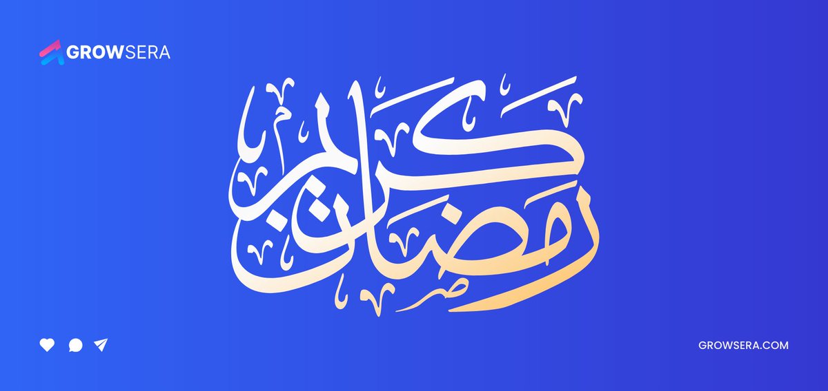 HireGrowsera's tweet photo. نهنئكم بحلول شهر رمضان المبارك 🌙✨
كُل عام وأنتم بألف خير. https://t.co/458trqDB5M