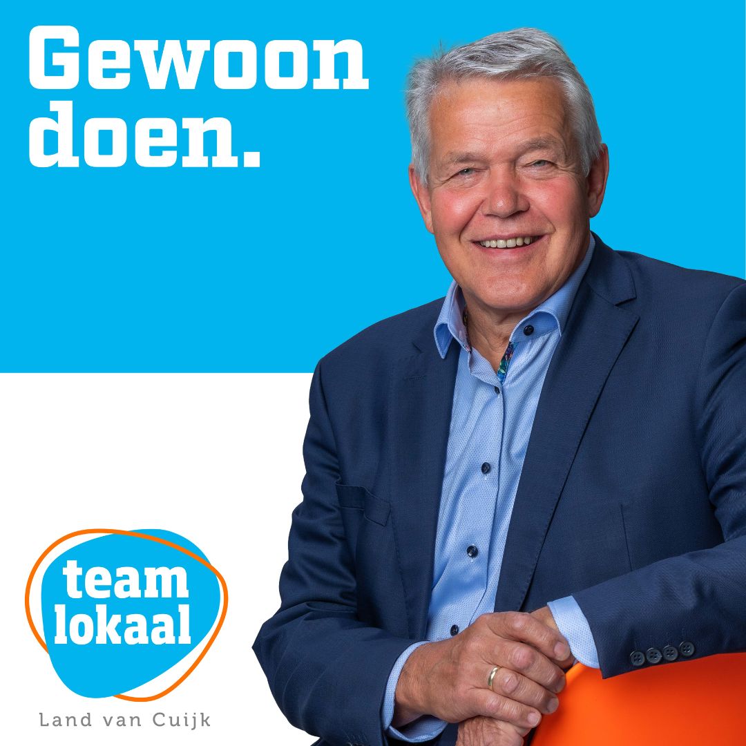 🟠 Maak kennis met Gerard Stoffels 🔵
Kandidaat op de kieslijst van Team Lokaal
👉 Gerard geeft graag zijn steun aan Team Lokaal. Een partij die zich sterk maakt voor korte lijntjes naar het gemeentebestuur en het verminderen van bureaucratie.
💪teamlokaal.nl/kandidaten/