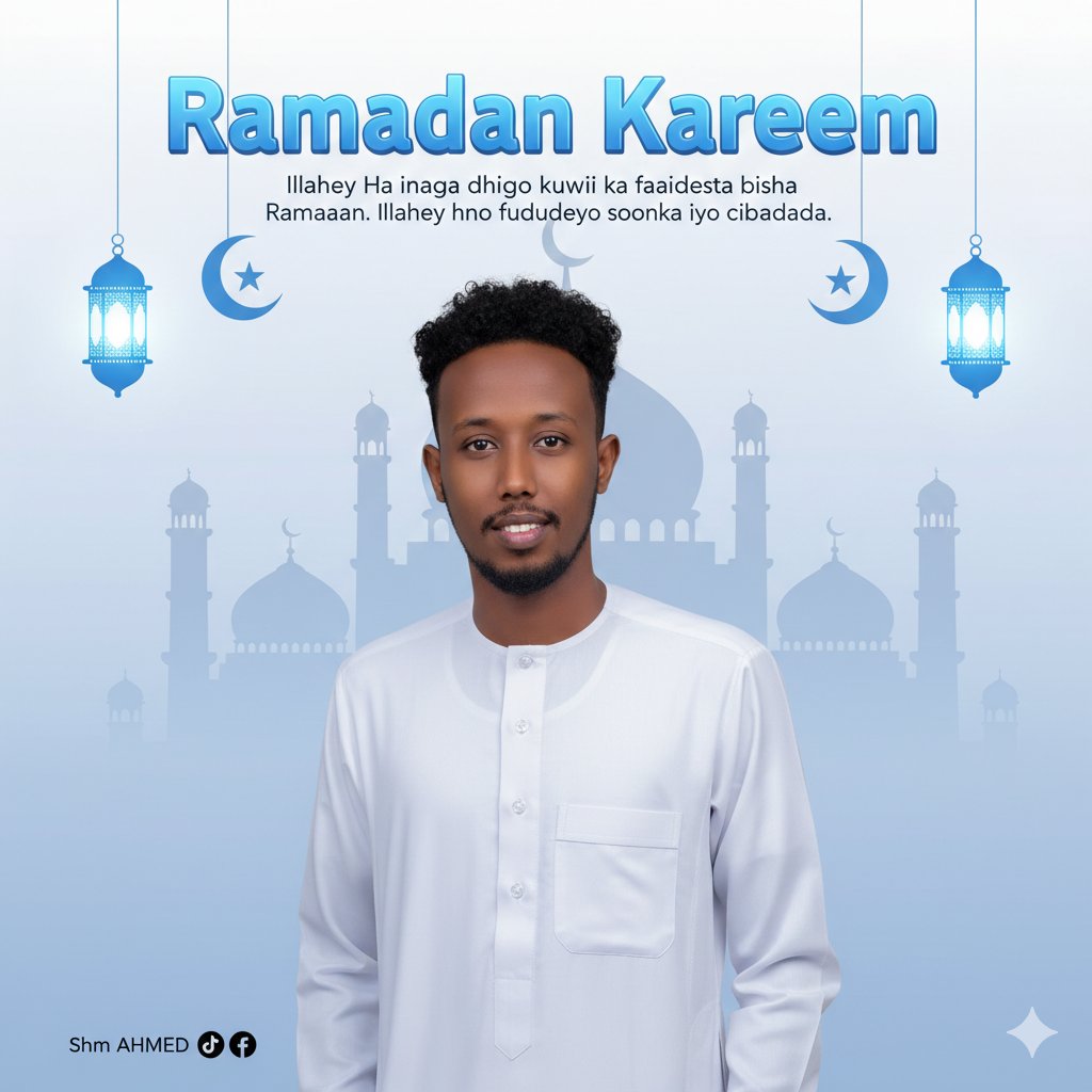 AsadJunior8's tweet photo. Ramadan Mubarak to all people who follow the beautiful religion of Islam, especially our Somali people. I hope that we will be blessed in this month. https://t.co/iwkzUT2KyD