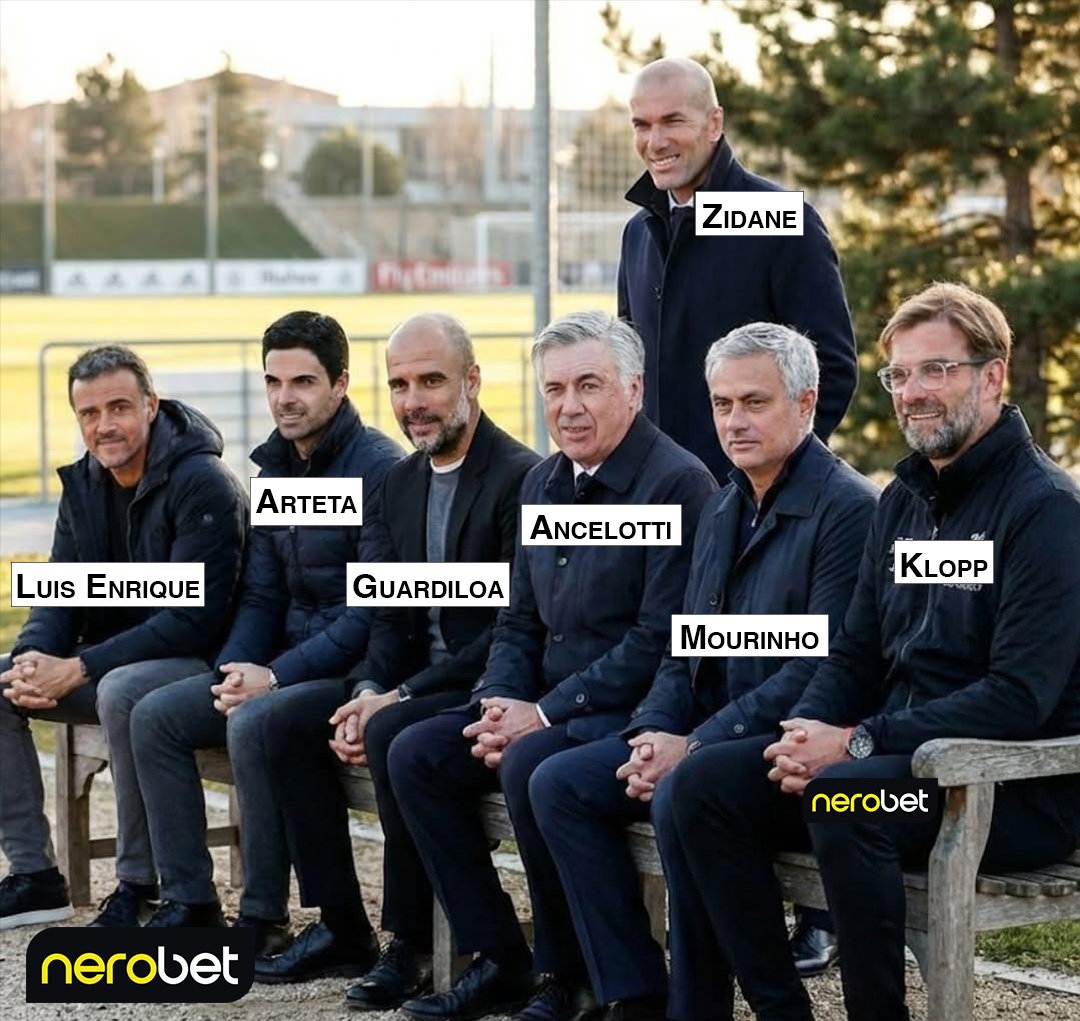 neroofficiall's tweet image. Zidane'ın oturması için kimin kalkmasi gerekiyor?
⚽Luis Enrique
⚽Arteta
⚽Guardiola
⚽Ancelotti
⚽Mourinho
⚽Klopp

#nerobet
