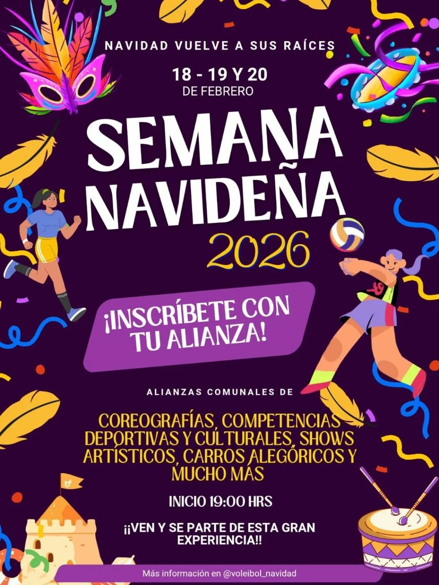SEMANA NAVIDEÑA Mi18- Ju19- Vi20 LOS DE ABAJO en Navidad de Progreso hacia Las Brisas
LOS DE ARRIBA En Navidad de Progreso hacia Rapel)
web.facebook.com/share/p/1CEVGz…