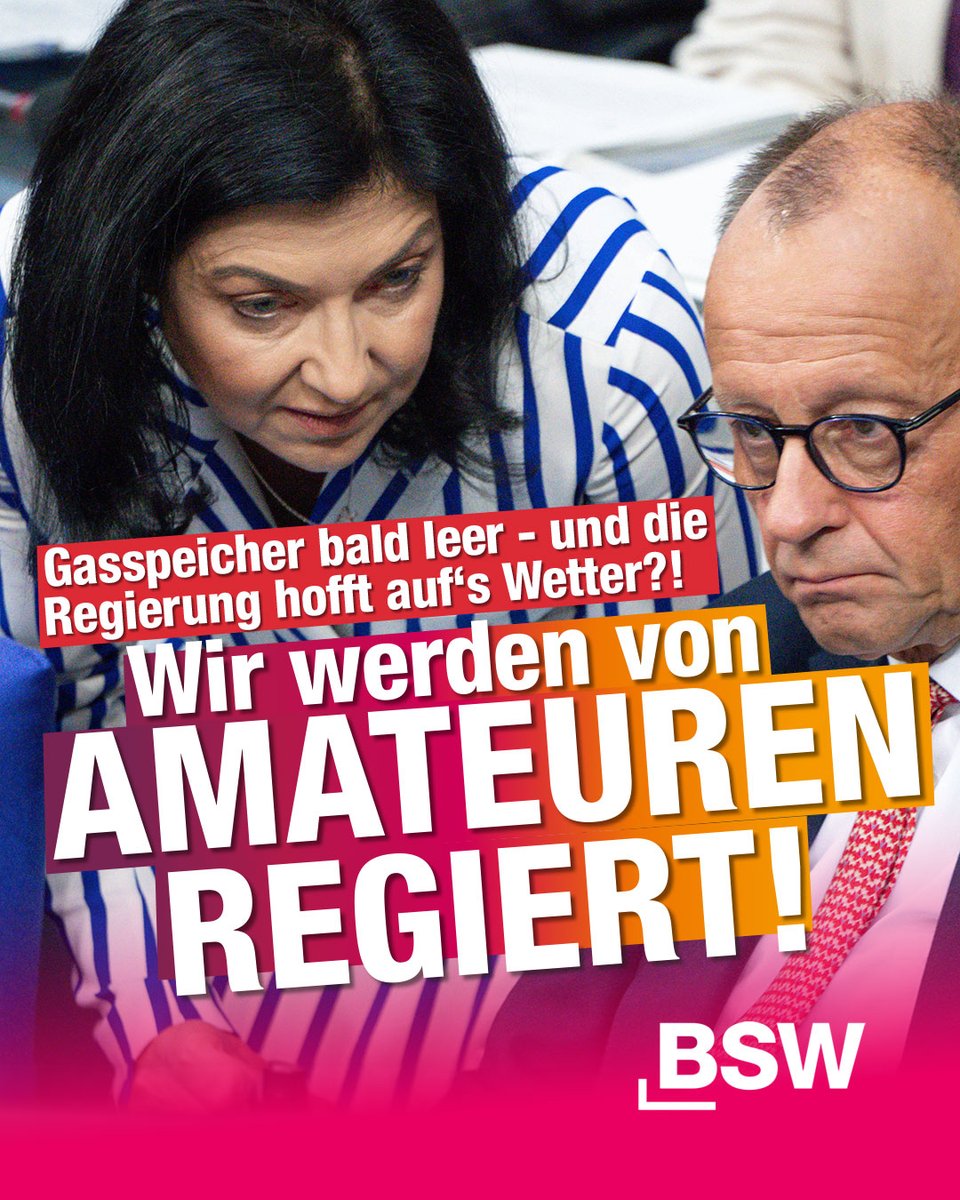 Die Füllstände der #Gasspeicher in Deutschland sinken immer weiter und liegen inzwischen bei einem historischen Tief von 23,5 Prozent. Das ist extrem besorgniserregend! Denn: Sollte es zu einer erneuten Kältewelle kommen, dürften die Gasvorräte nicht ausreichen, um eine