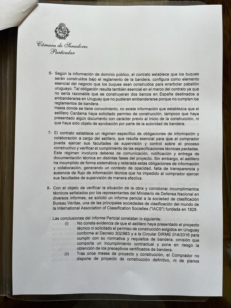 tatisabini's tweet photo. El Parlamento tiene que defender el interés nacional. Por esa razón hoy promovemos la creación de una comisión investigadora sobre el proceso de compra de las patrulleras oceánicas al astillero Cardama durante el gobierno anterior. https://t.co/8NDHjzNm5p
