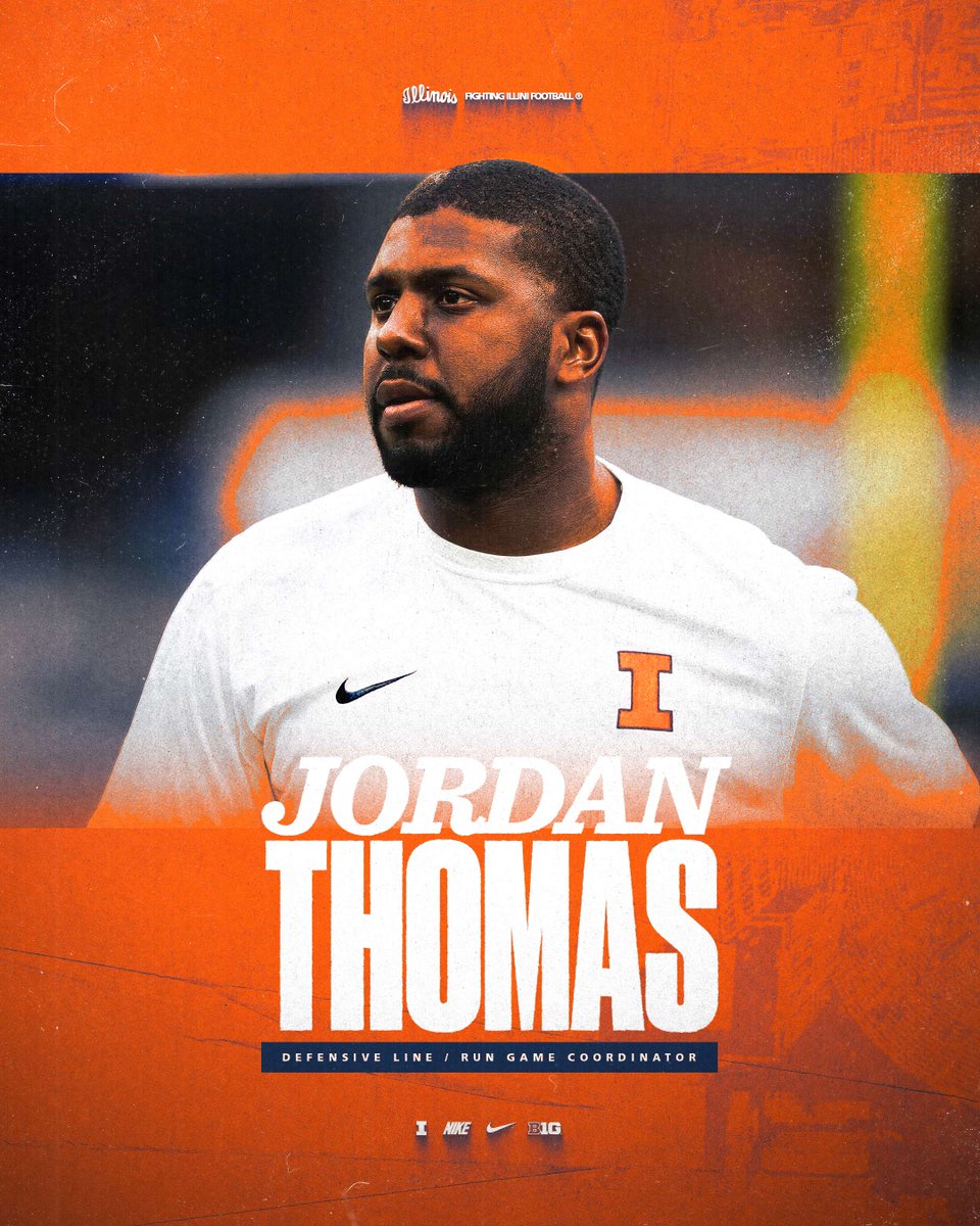 Welcome to the FamILLy, Defensive Line Coach / Run Game Coordinator Jordan Thomas

<a href="/Coach_JLT/">Jordan Thomas</a> | FightingIllini.com/JordanThomas