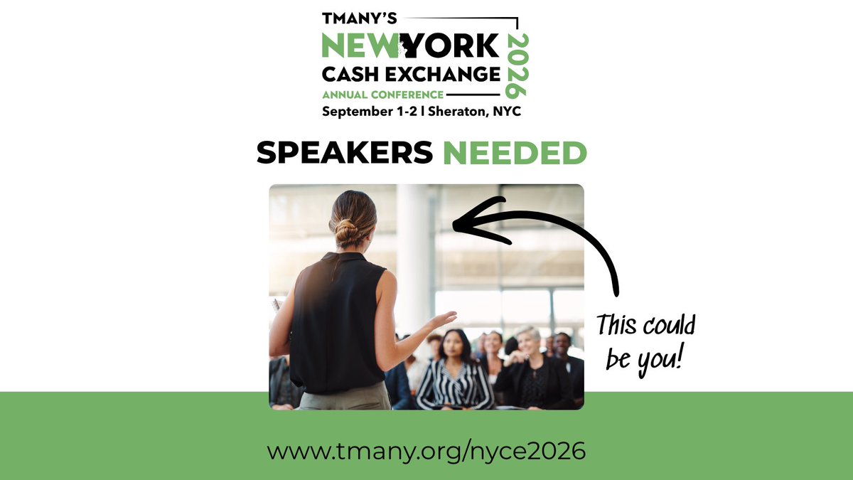 NYCE 2026 (Sept 1–2): TMANY speaker submissions open. Bring a real-world treasury/finance case study + takeaways (cash &amp; liquidity, payments, forecasting, fraud, automation/AI, bank rels, TMS/ERP, controls, org change). 

Due Mar 13: vist.ly/4rvy4
#TMANY #NYCE2026
