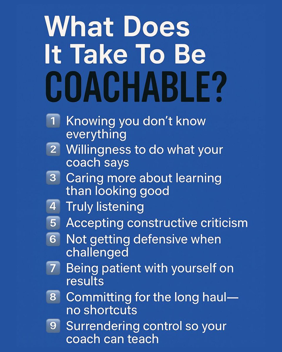 Are you coachable⁉️