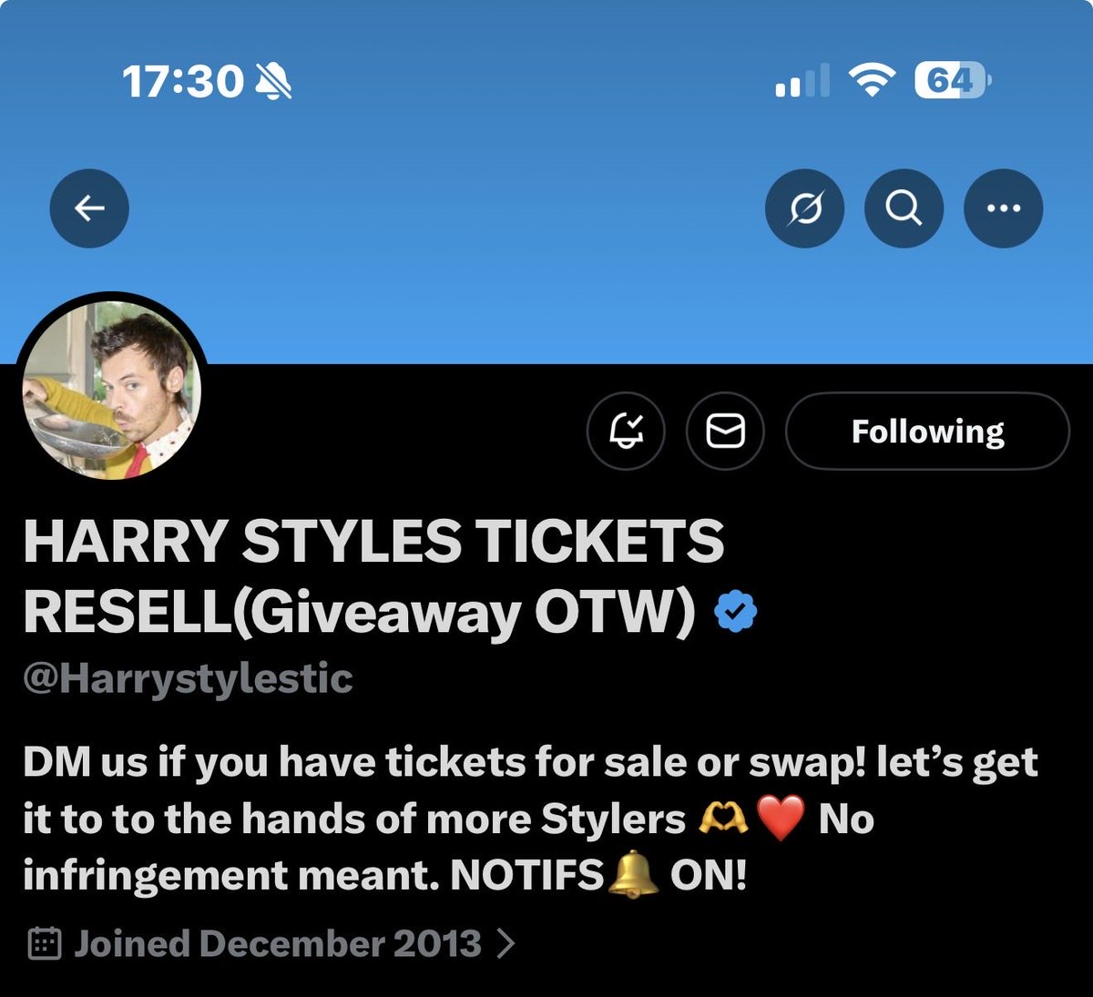 supermariabroos's tweet photo. @Harrystylestic @Harry_Styles my dream is to see him in wembley! https://t.co/u7RaAU4o9h