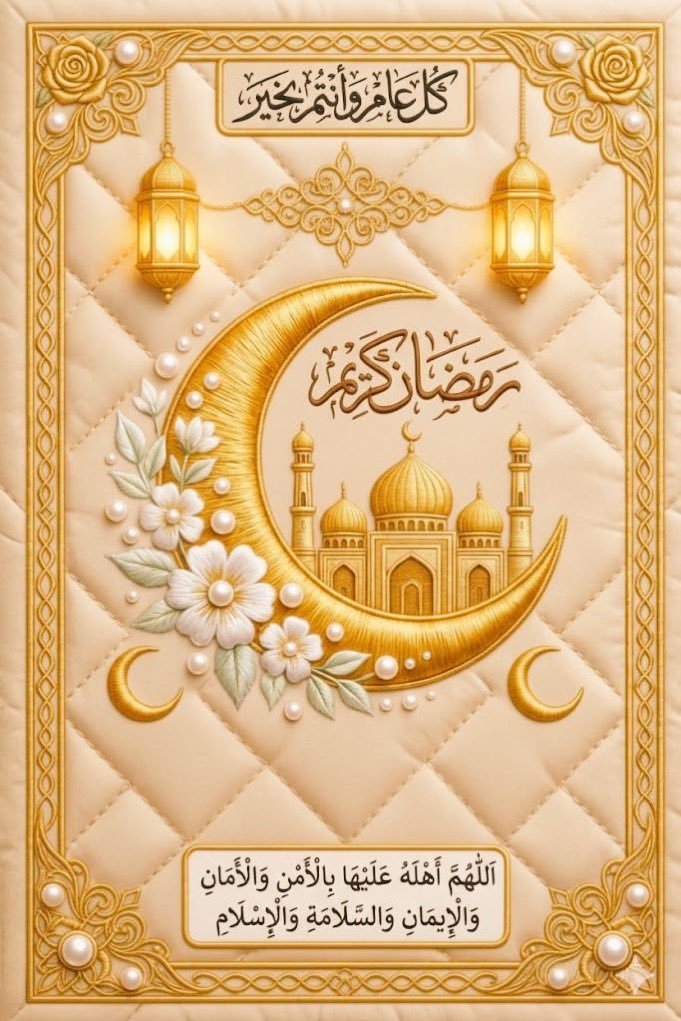 *مبارك عليكم الشهر* 🌙💐

*اللهم أهله علينا بالأمن والإِيْمَان والسلامة والإسلام والعون على الصلاة والصيام وتلاوة الْقرآَن الْلھم سلمْنا لرمضان وسلمه لنا وتسَلمْه منا متقبَّلا يارب العالمين*