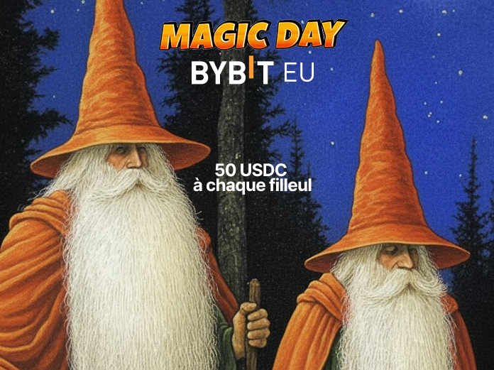BybitFr's tweet photo. LE MAGIC DAY EST DE RETOUR !
Jusqu’à mercredi minuit, chaque parrainage te rapporte 50 USDC… et à ton invité aussi !
Pour participer, c’est simple :
1️⃣ Like & RT ce post
2️⃣ Follow @BybitFr
3️⃣ DM-nous ton UID + ceux de tes filleuls
⚠️ Seuls les UID Bybit EU avec KYC sont valides.