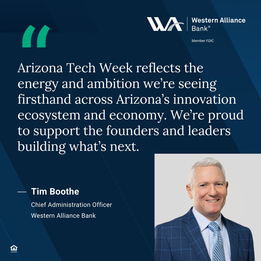 We’re proud to be a Gold Sponsor of the inaugural <a href="/AZTechWeek/">Arizona Tech Week</a>, April 6–12. As Arizona’s largest locally headquartered bank, we support the founders, investors and innovators shaping the state’s tech ecosystem.

bit.ly/4tIMF1h