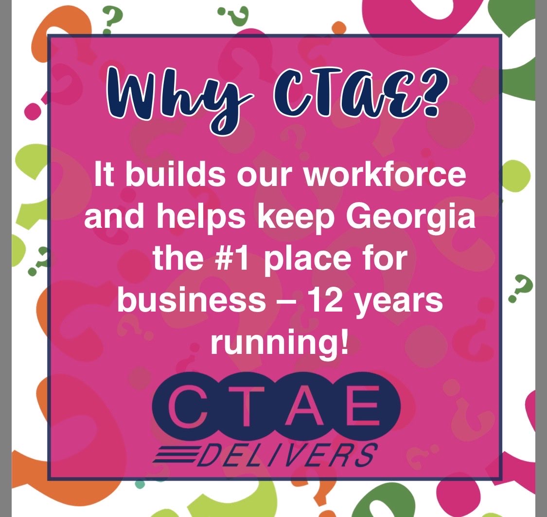 Hallcounty_wbl's tweet photo. HS CTAE/CTE programs are one of Georgia’s primary workforce-development strategies. They intentionally connect education → skills → industry → employment, helping the state grow a skilled pipeline for current and future economic needs.⁦@Hall_Schools⁩ ⁦@GeorgiaWBL1⁩ https://t.co/vvgCbmSvlR