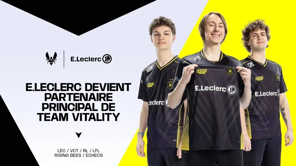 Il y a plusieurs points importants dans le deal entre <a href="/TeamVitality/">Team Vitality 🐝</a> 🇫🇷 &amp; <a href="/Leclerc/">E.Leclerc</a> 

- Le deal est pluri-annuel

- Il s'agit du PLUS GROS deal de l'esport avec un sponsor français.

- Ce partenariat rapportera une somme annuelle à SEPT chiffres à <a href="/TeamVitality/">Team Vitality 🐝</a> 

On parle ici donc