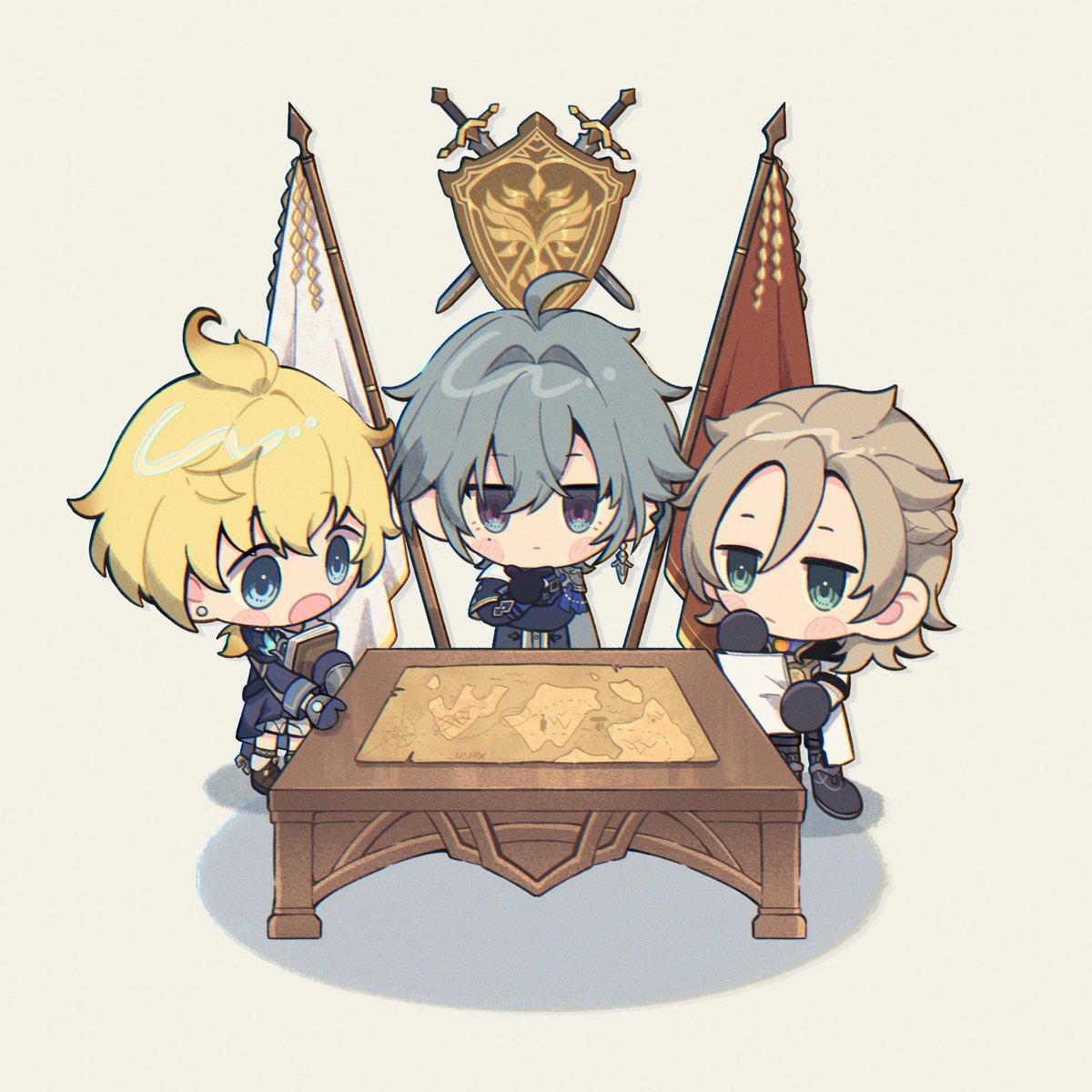 Xerin_art's tweet photo. Meeting❗️

#原神 #Lohen #Mika #Albedo #GenshinImpact https://t.co/azN0enY4N8