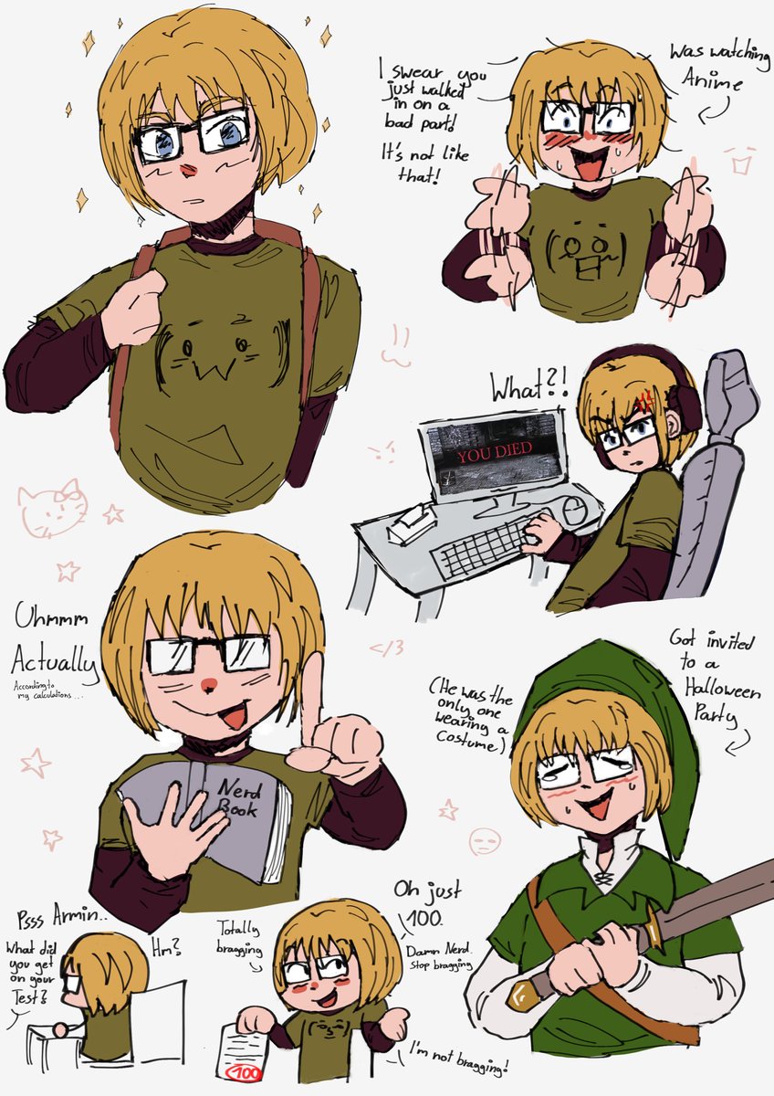 UnholyCrait_rat's tweet photo. Barely drawing rn plus this acc is dead so reposting these old doodles 

#arminarlert #AttackonTitan #Nerdmin https://t.co/5EMViIO7yi