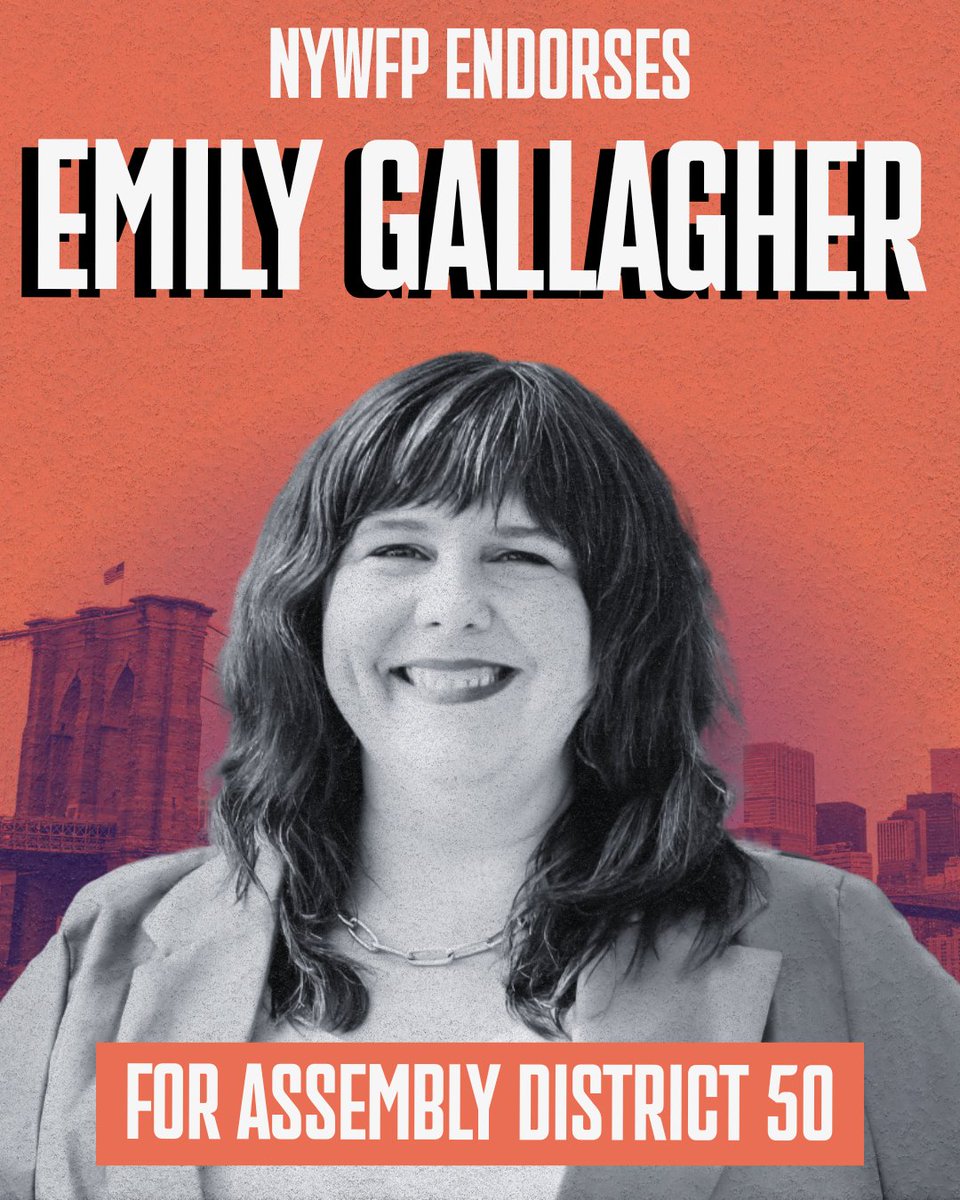 EmilyAssembly's tweet photo. I’m proud to be endorsed by the @NYWFP! Together, we’re fighting for a Working Families Guarantee:
🏠 A home we can afford
🧑🏾🍼Universal childcare
🩺 Healthcare for all
🦋 Protecting immigrant communities
Let’s win this. #VoteWFP https://t.co/tRsxZMlESh