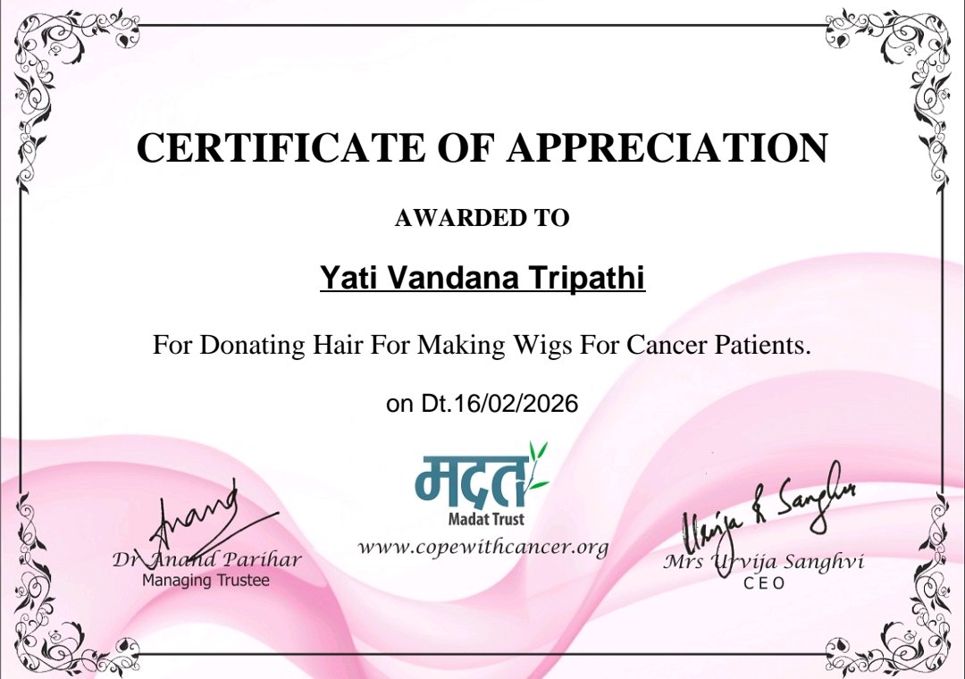 JoywithinYati's tweet photo. Donating hair is a quiet act of restoration, a way to return a sense of self to those navigating the storms of cancer.

A tender reminder that when we stand together, no one has to face anything alone.

Grateful to play a tiny part in someone else’s smile. 🌸✨🙏
@copewithcancer https://t.co/81BLNrBw0x