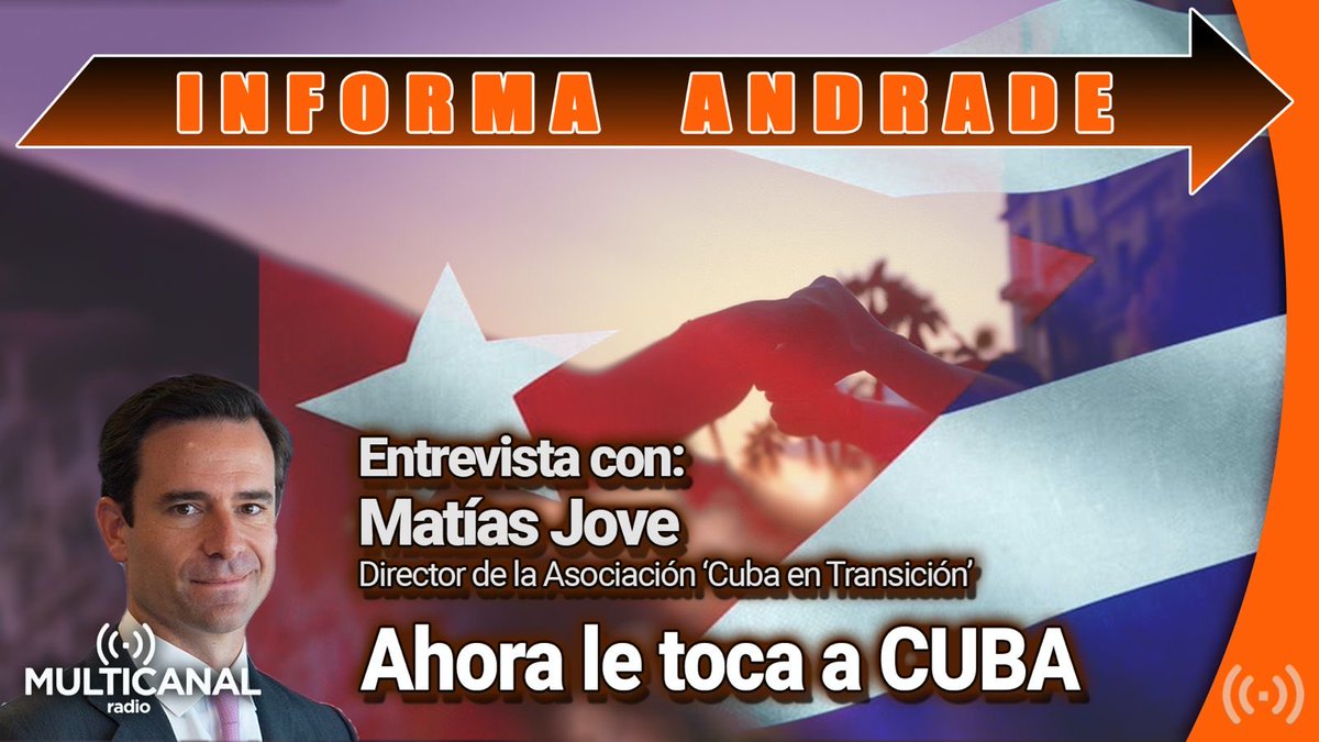 multicanalradio's tweet photo. ¿Final del régimen? 🇨🇺 La realidad de Cuba con Matías Jove y Enrique Ortiz - Informa Andrade
Programa aquí:
https://t.co/KYCYkHDMFl
#InformaAndrade #MulticanalRadio #Noticias #Cuba #LibertadCuba #SOSCuba #Entrevista #PatriaYVida https://t.co/zKmQSI8EJU