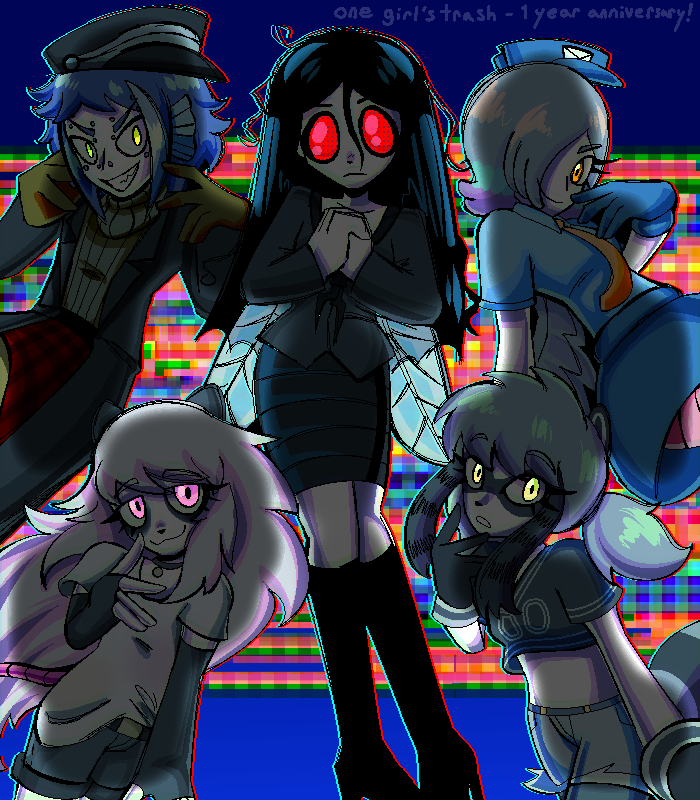 arcadekitt3n's tweet photo. HAPPY ANNIVERSARY ONE GIRL'S TRASH!! Did you catch the reference? 🪰 #onegirlstrash https://t.co/3wRXfk3shY