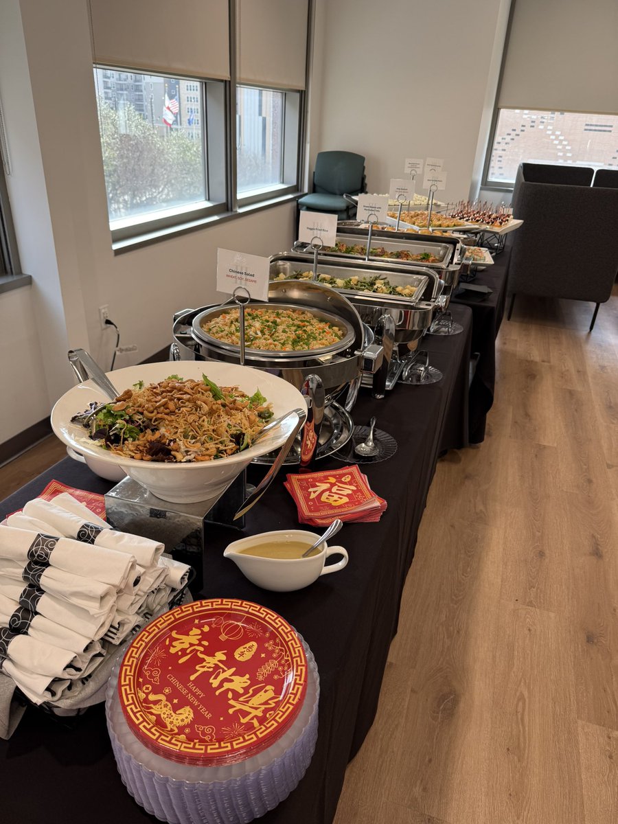 AnneTsao2's tweet photo. CAO POP-UP is happening now in faculty collaborative space 10 am -2 pm! Come network with colleagues and compliance teammates. And have some Lunar New year lunch and try some new vendor snacks. @CarinHagberg https://t.co/3iIFArl4LT