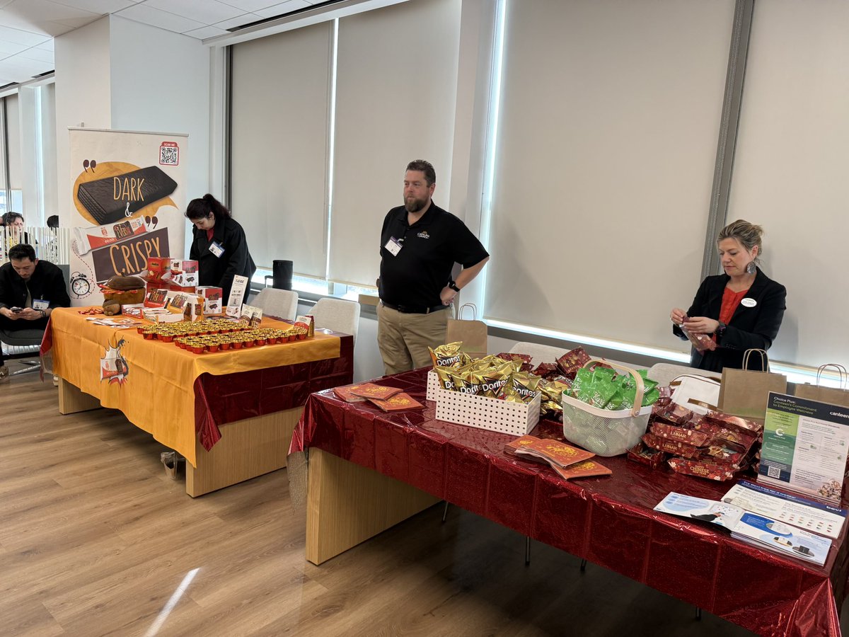 AnneTsao2's tweet photo. CAO POP-UP is happening now in faculty collaborative space 10 am -2 pm! Come network with colleagues and compliance teammates. And have some Lunar New year lunch and try some new vendor snacks. @CarinHagberg https://t.co/3iIFArl4LT