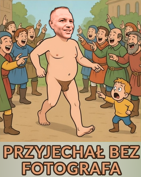 Nawrocki nie może jeździć bez fotografa!