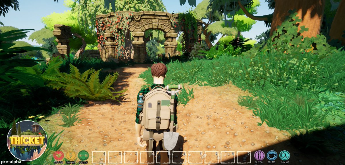 If you ever wondered how Thicket looked in the early days, it was a strange liminal space where characters lacked shoulders! 

We've come a long way since then, wouldn't you say?
#indiegame #howitstarted #howitsgoing