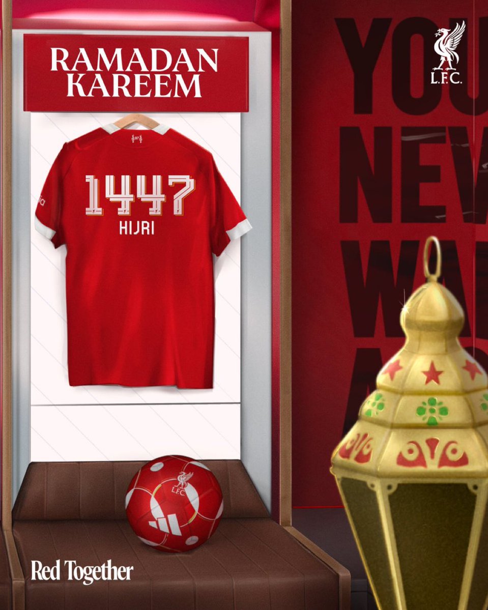 🚨 نادي ليفربـول يُهنئ المسلمين بـمناسبة شهر رمضان ♥️🌙